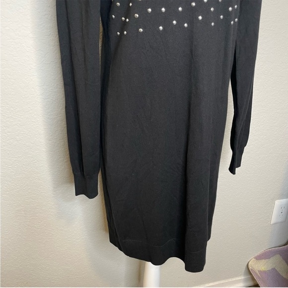MICHAEL Michael Kors  Black Studded Sweater Dress Sz S - Picture 6 of 7